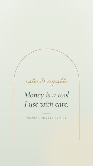 Wallpaper: Money is a tool I use with care.