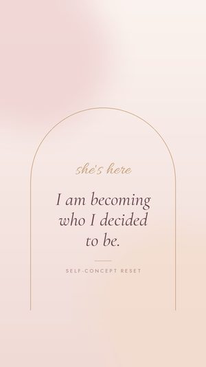 Wallpaper: I am becoming who I decided to be.